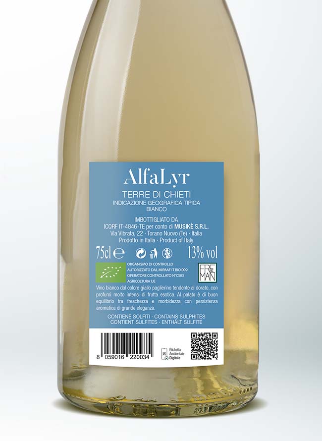 Musikè ALFA LYR Chardonnay e Malvasia IGT Terre di Chieti 0,75L - immagine 3