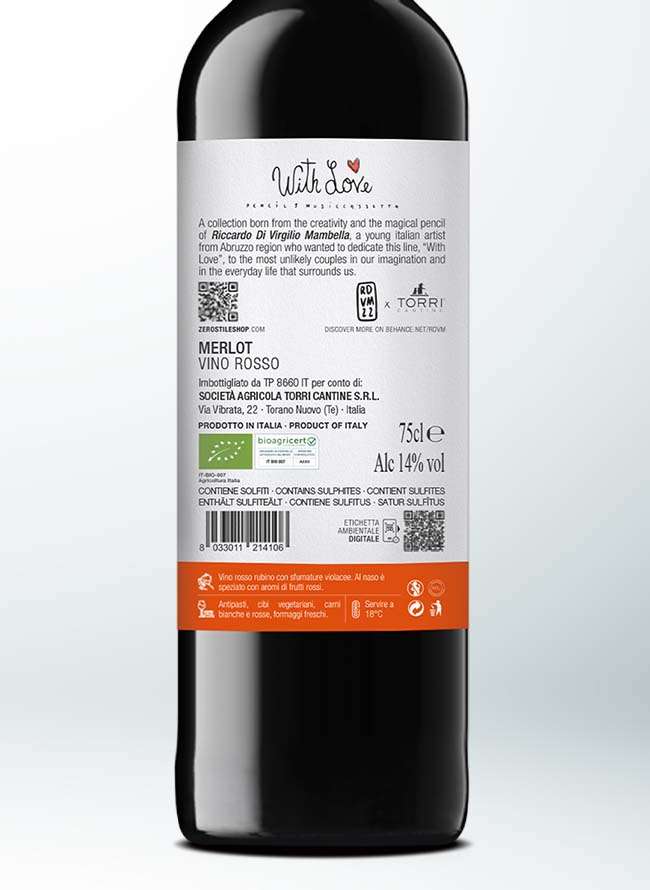 With Love - Pencil & Musiccassetta - Merlot 0,75L - immagine 3