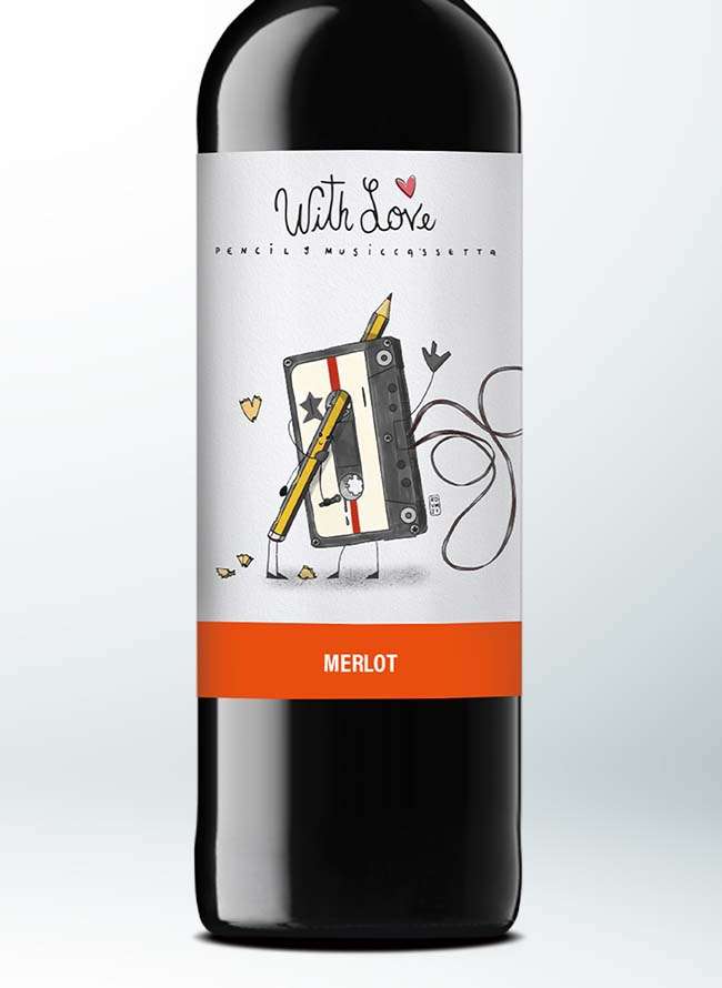 With Love - Pencil & Musiccassetta - Merlot 0,75L - immagine 2