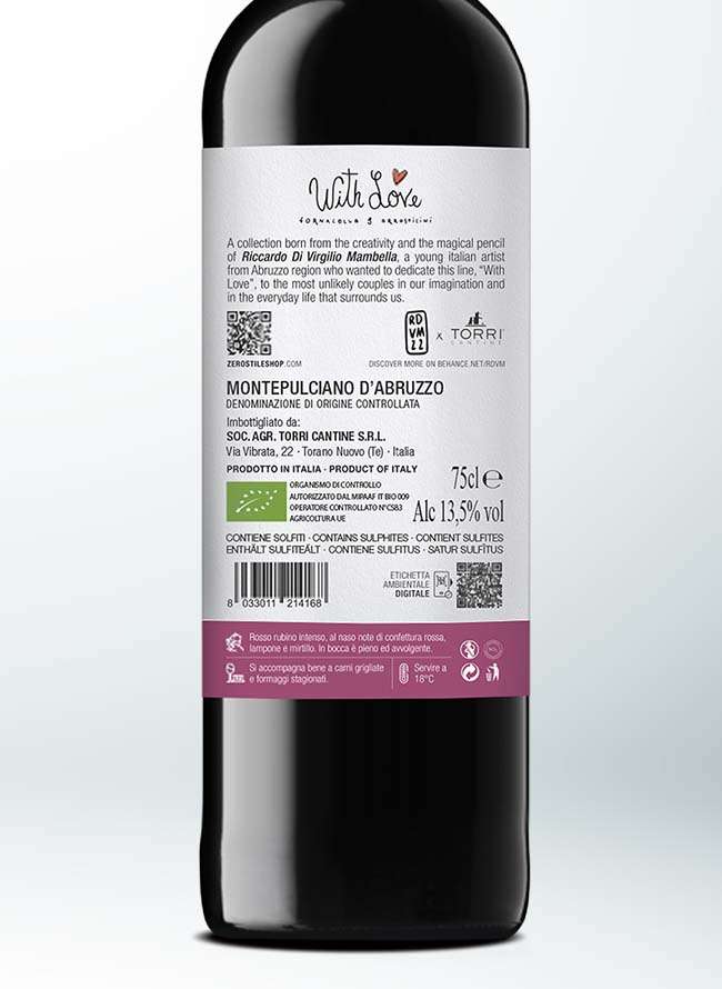 With Love - Fornacella & Arrosticini - Montepulciano d'Abruzzo DOC 2021 0,75L - immagine 3