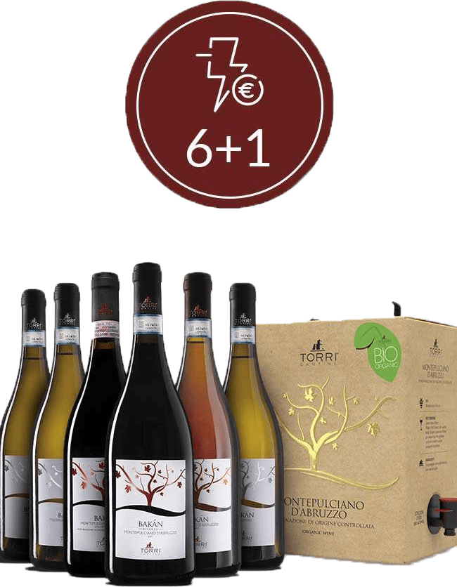 Promo Autunno: 6x bottiglie di Bakán 0,75L + 1x Bag in Box 5L di Montepulciano d'Abruzzo DOC in OMAGGIO